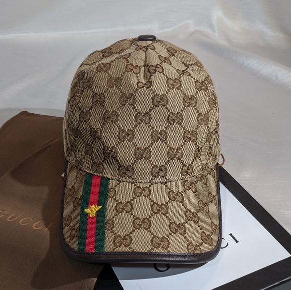 Gucci NEW GG monogram hat with bee logo. UNISEX - Picture 8 of 8